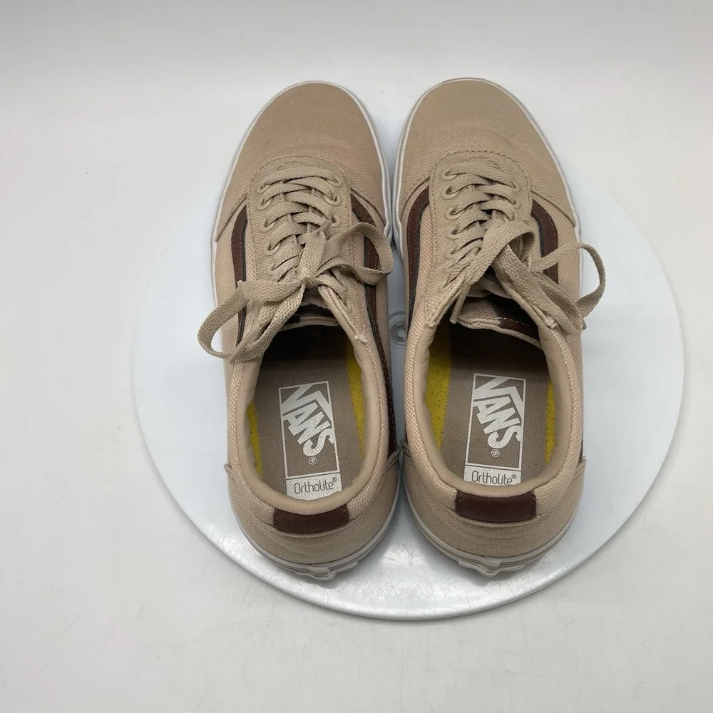 Vans Sneakers Mens 8.5 Old Skool Low Top Skate Tan Causal Shoes 500714‎